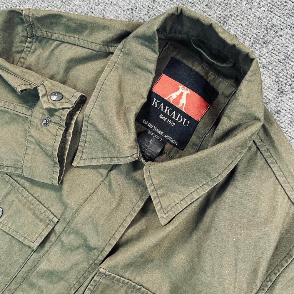 Kakadu Traders Australia Jacket Women's L Green Field Utility Pockets Outdoors